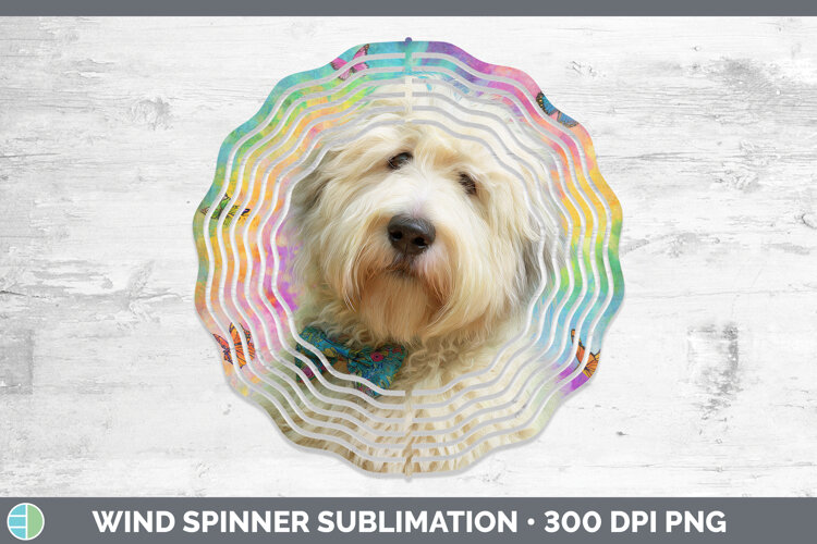 GorgeousDogs 01 Tie Dye Wind Spinner design.