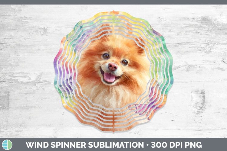 GorgeousDogs 01 Tie Dye Wind Spinner design.