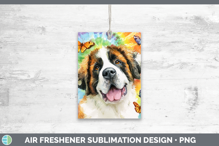 Saint Bernard Dogs 01 Tie Dye Air Freshener Sublimation Desi