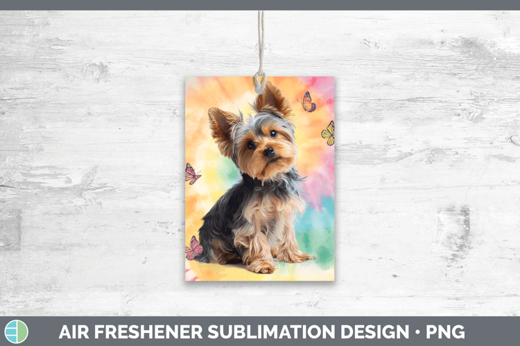 Yorkshire Terrier Dogs 01 Tie Dye Air Freshener Sublimation