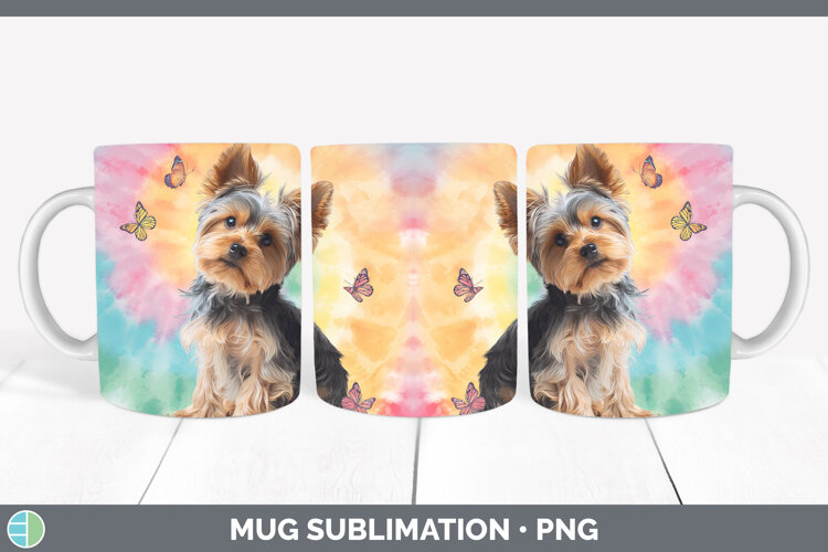 GorgeousDogs 01 Tie Dye Mug Wrap design.
