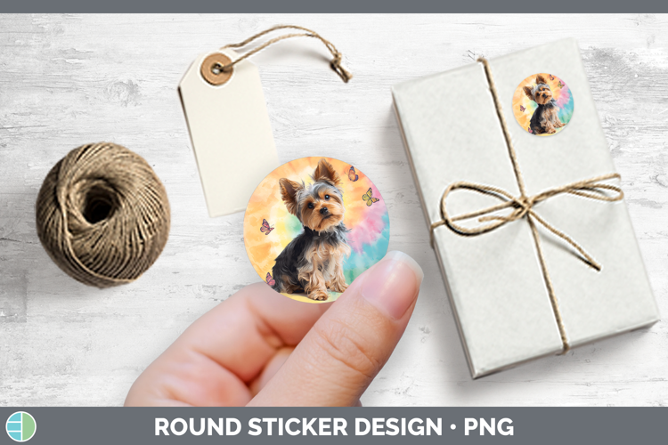 Yorkshire Terrier Dogs 01 Tie Dye Stickers Design