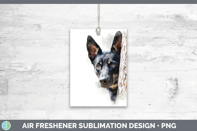 Australian Kelpie Dogs 01 Tree Peek Air Freshener Sublimatio
