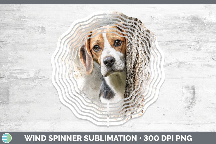 GorgeousDogs 01 Tree Peek Wind Spinner design.