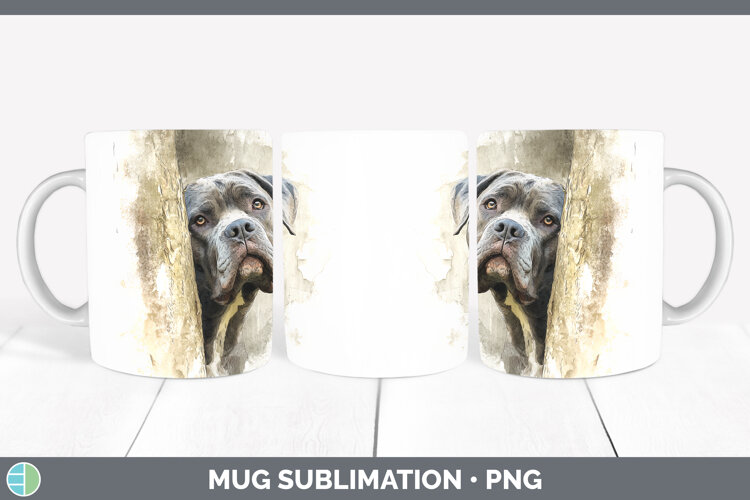 GorgeousDogs 01 Tree Peek Mug Wrap design.