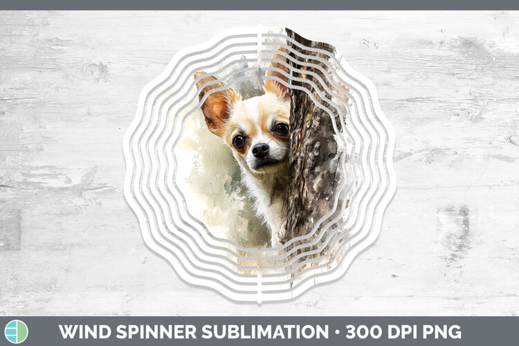 GorgeousDogs 01 Tree Peek Wind Spinner design.