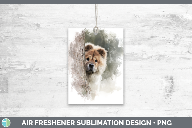 Chow Chow Dogs 01 Tree Peek Air Freshener Sublimation Design