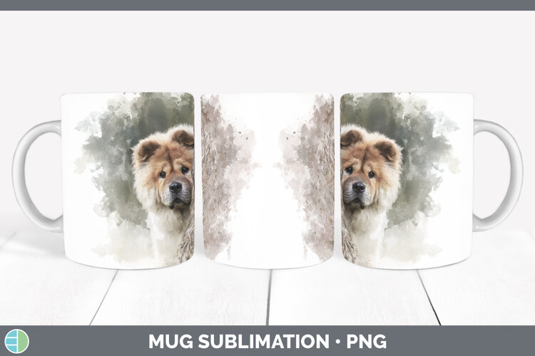 GorgeousDogs 01 Tree Peek Mug Wrap design.