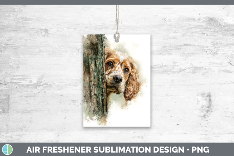 Cocker Spaniel Dogs 01 Tree Peek Air Freshener Sublimation D