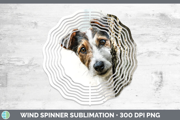 GorgeousDogs 01 Tree Peek Wind Spinner design.