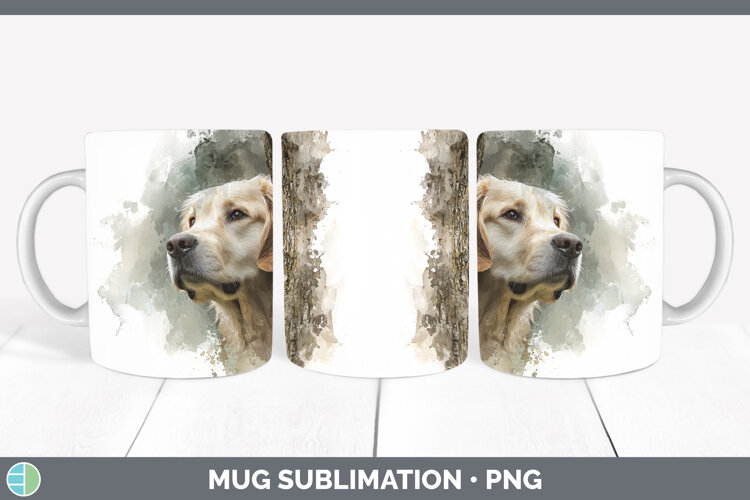 GorgeousDogs 01 Tree Peek Mug Wrap design.