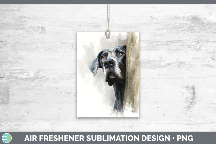 Great Dane Dogs 01 Tree Peek Air Freshener Sublimation Desig