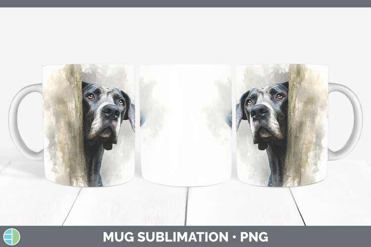 GorgeousDogs 01 Tree Peek Mug Wrap design.