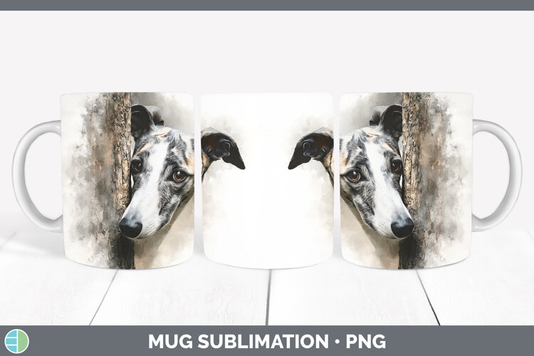 GorgeousDogs 01 Tree Peek Mug Wrap design.