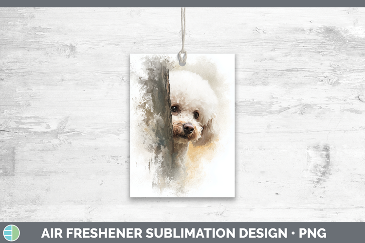 Poodle Dogs 01 Tree Peek Air Freshener Sublimation Design