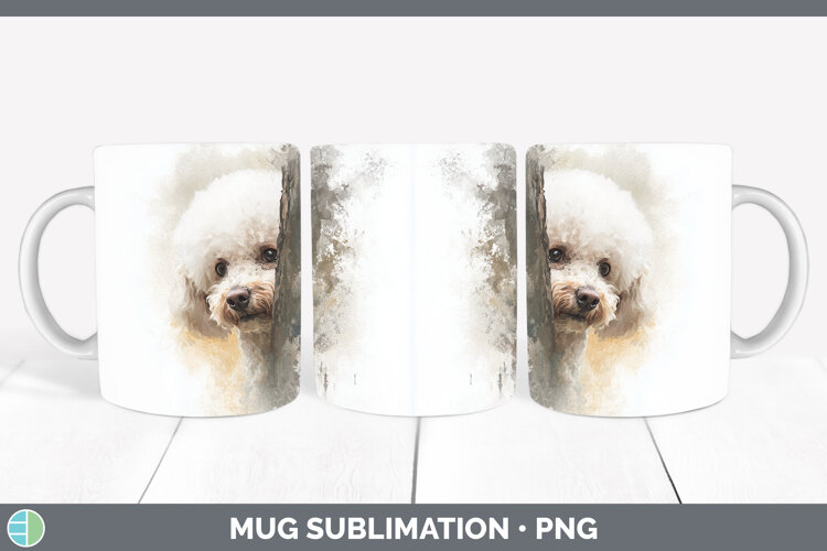 GorgeousDogs 01 Tree Peek Mug Wrap design.