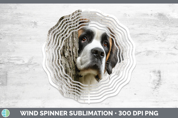 GorgeousDogs 01 Tree Peek Wind Spinner design.