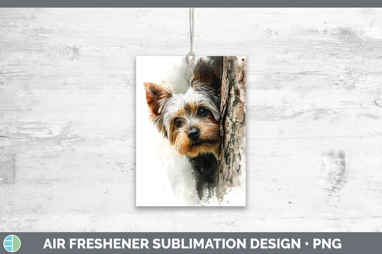 Yorkshire Terrier Dogs 01 Tree Peek Air Freshener Sublimatio