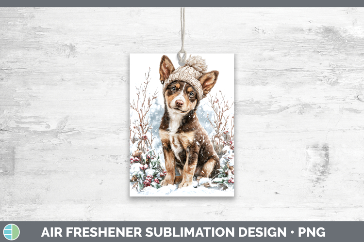 Australian Kelpie Dogs 01 Winter Knit Hat Air Freshener Subl