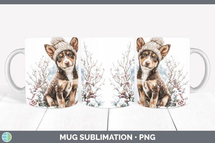 GorgeousDogs 01 Winter Knit Hat Mug Wrap design.