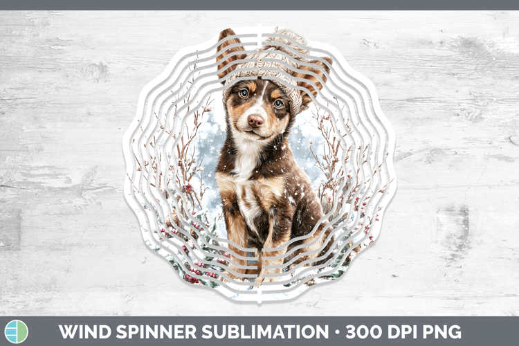 Australian Kelpie Dogs 01 Winter Knit Hat Wind Spinner Subli