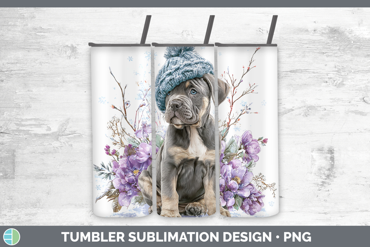 Cane Corso Dogs 01 Winter Knit Hat Tumbler Sublimation Desig
