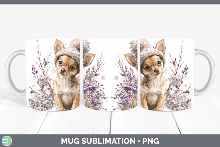 GorgeousDogs 01 Winter Knit Hat Mug Wrap design.