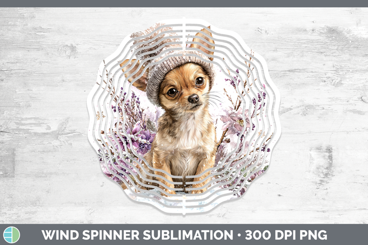 Chihuahua Dogs 01 Winter Knit Hat Wind Spinner Sublimation D