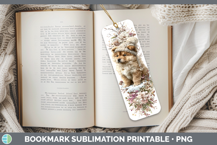 Chow Chow Dogs 01 Winter Knit Hat Bookmark Sublimation Desig