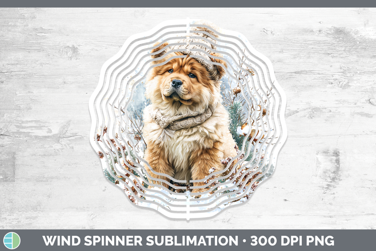 Chow Chow Dogs 01 Winter Knit Hat Wind Spinner Sublimation D