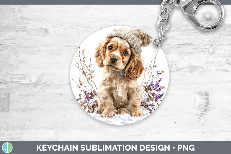 GorgeousDogs 01 Winter Knit Hat Keychain design.