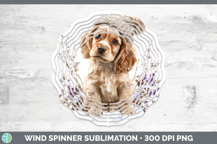 Cocker Spaniel Dogs 01 Winter Knit Hat Wind Spinner Sublimat