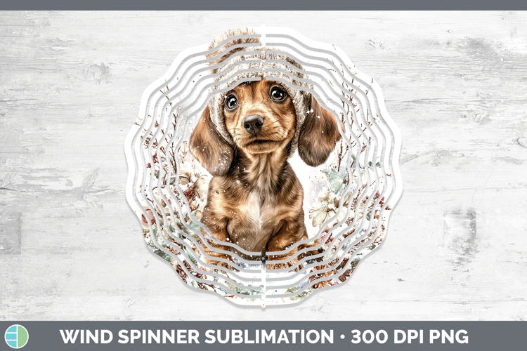 Dachshund Dogs 01 Winter Knit Hat Wind Spinner Sublimation D