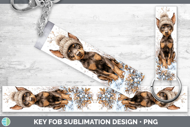GorgeousDogs 01 Winter Knit Hat Key Fob design.