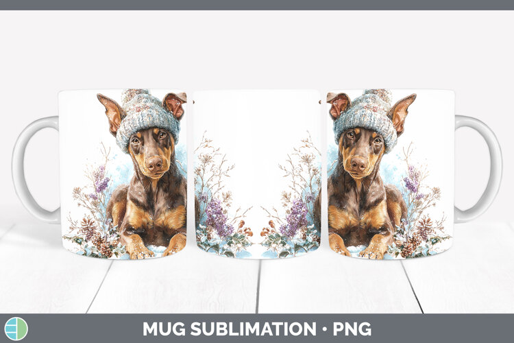 GorgeousDogs 01 Winter Knit Hat Mug Wrap design.