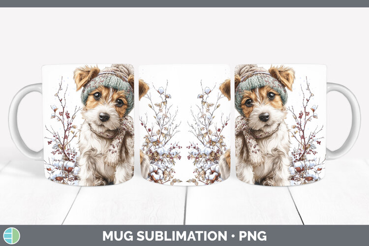 GorgeousDogs 01 Winter Knit Hat Mug Wrap design.