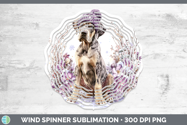 Great Dane Dogs 01 Winter Knit Hat Wind Spinner Sublimation
