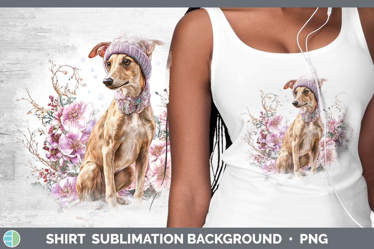 Greyhound Dogs 01 Winter Knit Hat Shirt Sublimation Design