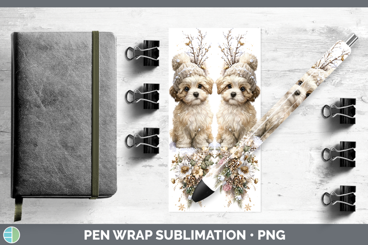 Lhasa Apso Dogs 01 Winter Knit Hat Pen Wrap Sublimation Desi