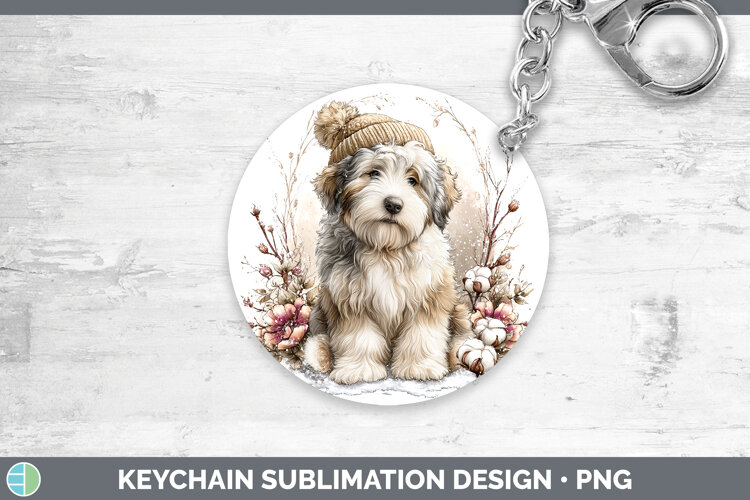 GorgeousDogs 01 Winter Knit Hat Keychain design.