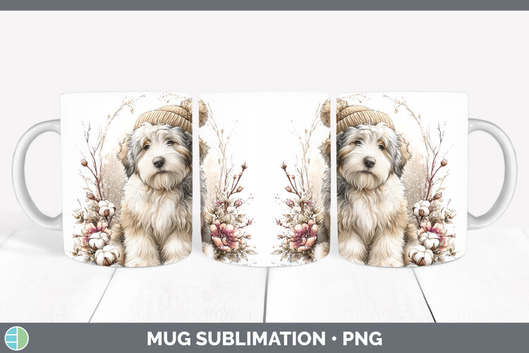 GorgeousDogs 01 Winter Knit Hat Mug Wrap design.