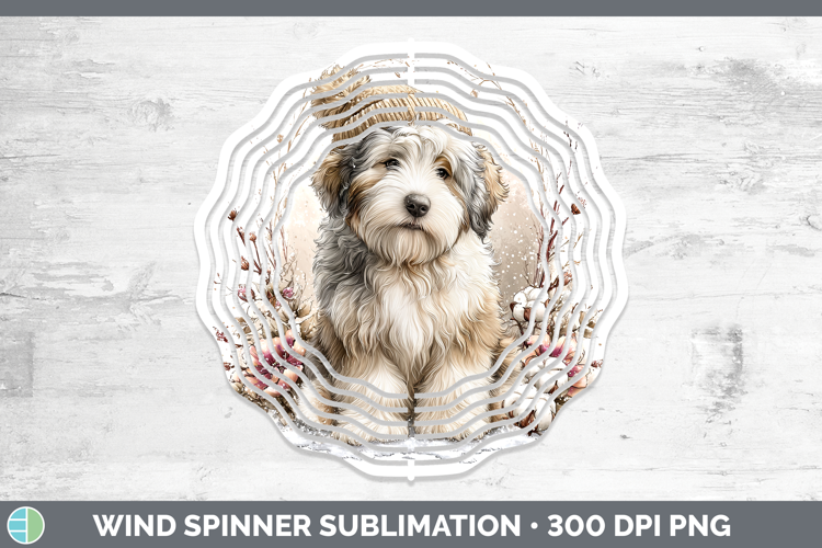 Old English Sheepdog Dogs 01 Winter Knit Hat Wind Spinner Su