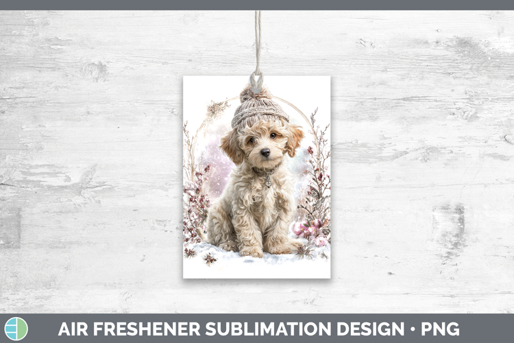 Poodle Dogs 01 Winter Knit Hat Air Freshener Sublimation Des
