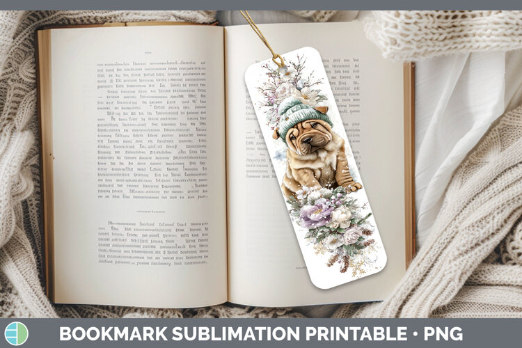 GorgeousDogs 01 Winter Knit Hat Bookmark design.