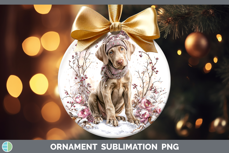 Weimaraner Dogs 01 Winter Knit Hat Ornament Sublimation Desi