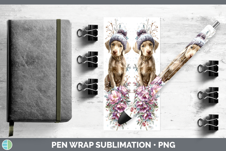 Weimaraner Dogs 01 Winter Knit Hat Pen Wrap Sublimation Desi
