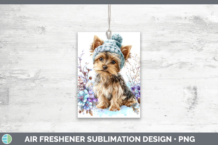 Yorkshire Terrier Dogs 01 Winter Knit Hat Air Freshener Subl