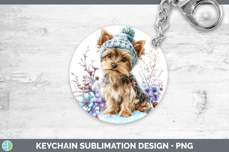 GorgeousDogs 01 Winter Knit Hat Keychain design.