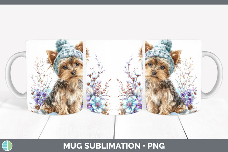 GorgeousDogs 01 Winter Knit Hat Mug Wrap design.