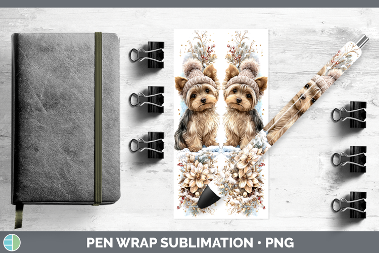 Yorkshire Terrier Dogs 01 Winter Knit Hat Pen Wrap Sublimati